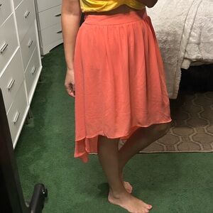 Forever 21 Coral A-Line Skirt